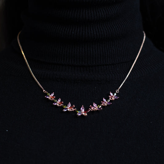 Conjunto Aretes y Dije Flor Centaura Colores