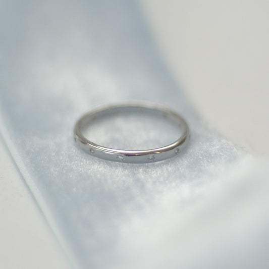 Churumbela de Media Caña con Circonias Salteadas