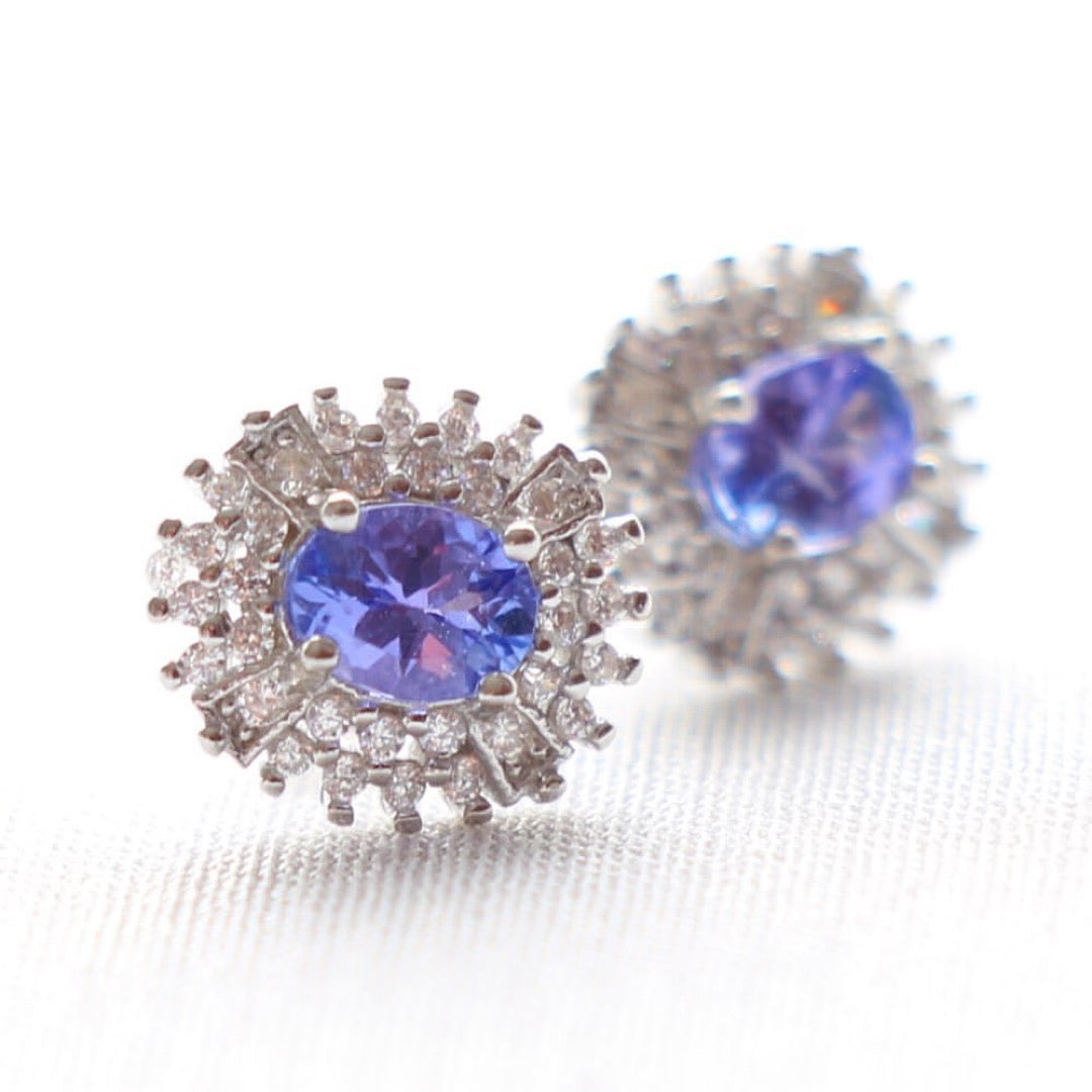 Aretes Frida con Tanzanita Morado | Plata 925 | Patricia Zúñiga Joyería | AnnaMar Atelier