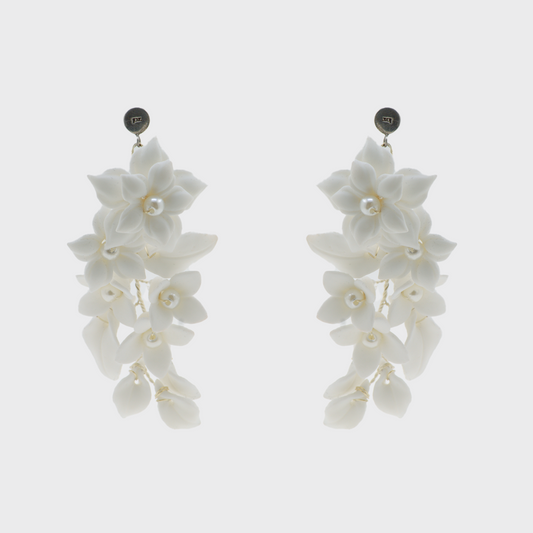 Aretes Ava | Porcelana y Perlas | Patricia Zúñiga Joyería | AnnaMar Atelier