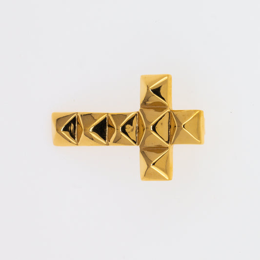 Anillo Cruz de Estoperoles en Oro Chapeado de 18k | Red Prey Jewelry | AnnaMar Atelier