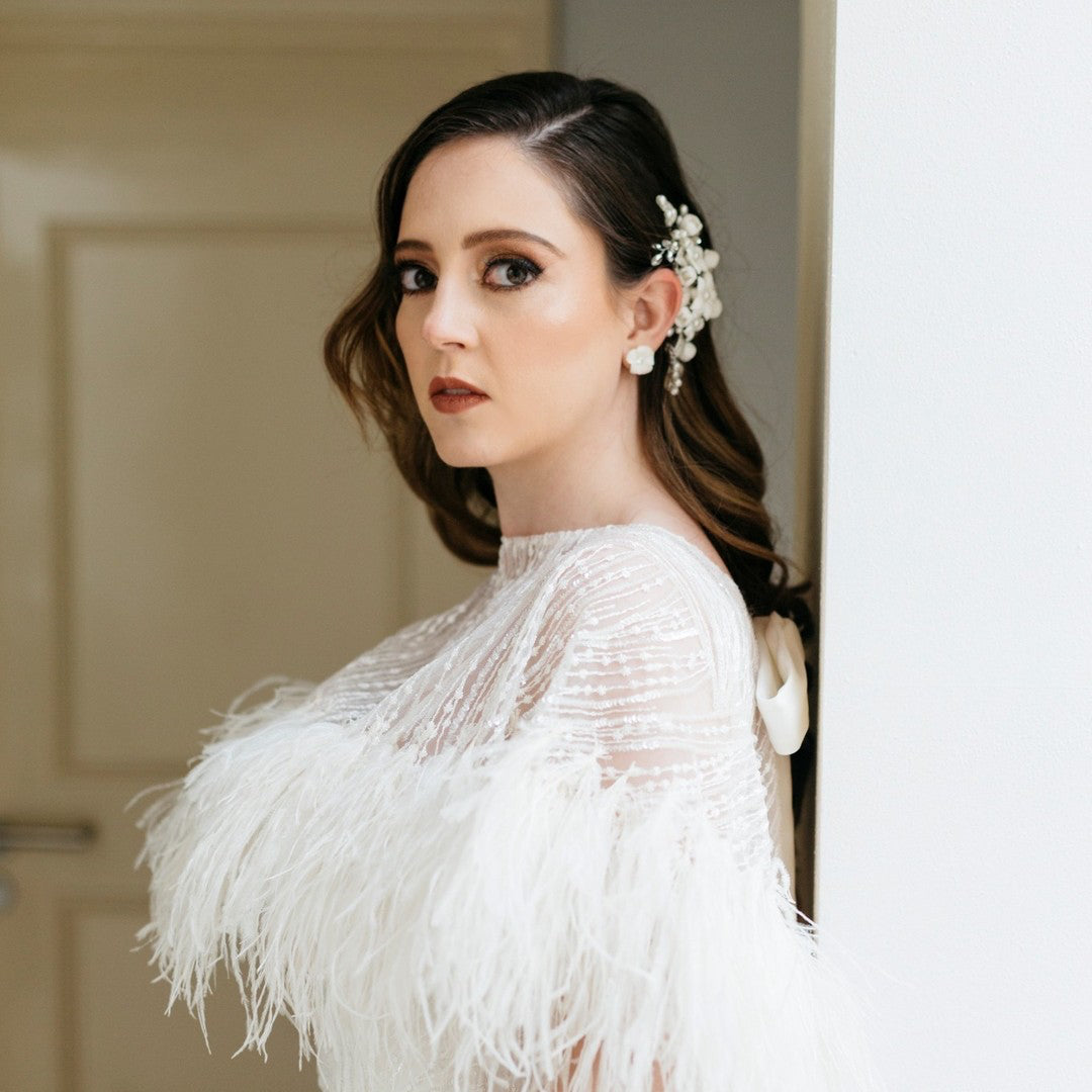 Peineta Lola | Porcelana, Cristales y Perlas | Patricia Zúñiga Joyería | AnnaMar Atelier