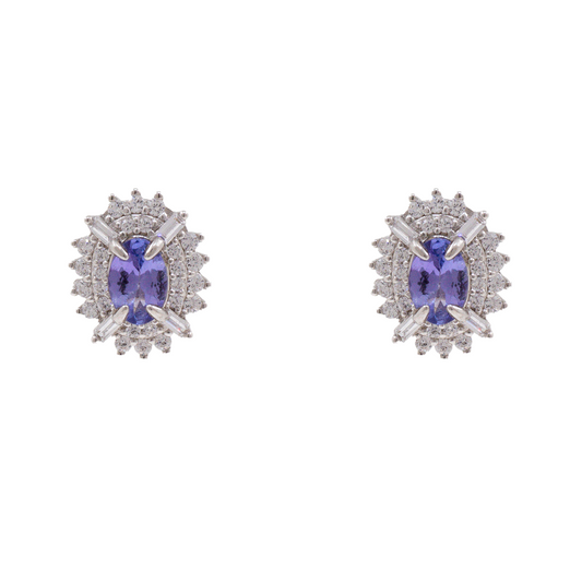 Aretes Frida con Tanzanita Morado | Plata 925 | Patricia Zúñiga Joyería | AnnaMar Atelier