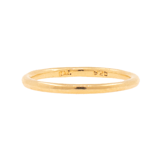 Anillo Delgado Facetado | Chapa de Oro 18k | Patricia Zúñiga Joyería | AnnaMar Atelier