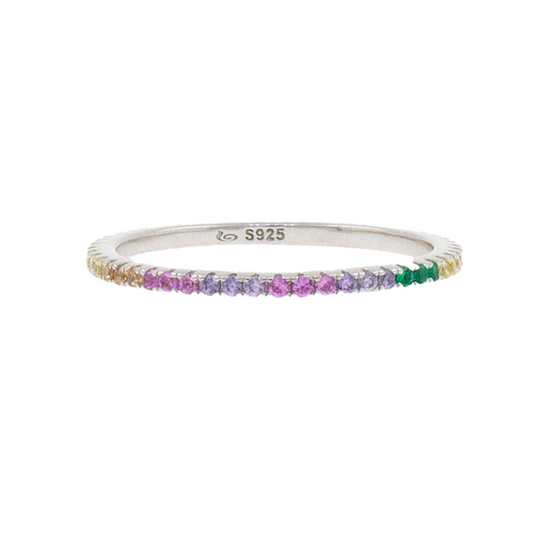 Churumbela Completa de Plata con Circonias en Tonos Pastel | Plata 925 | Patricia Zúñiga Joyería | AnnaMar Atelier