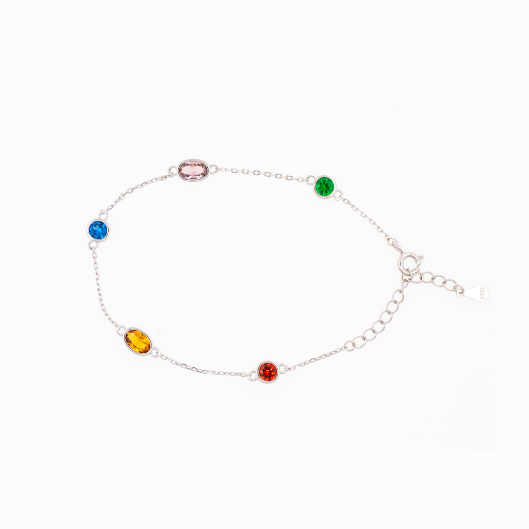 Pulsera Gemas de Colores Plata Ley 925 | AnnaMar Atelier