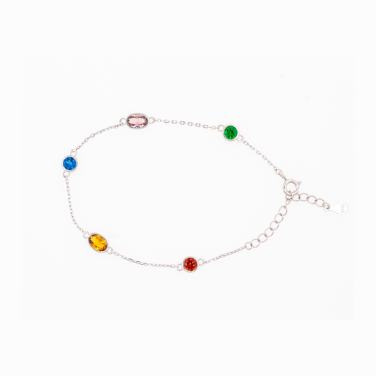 Pulsera Gemas de Colores Plata Ley 925 | AnnaMar Atelier