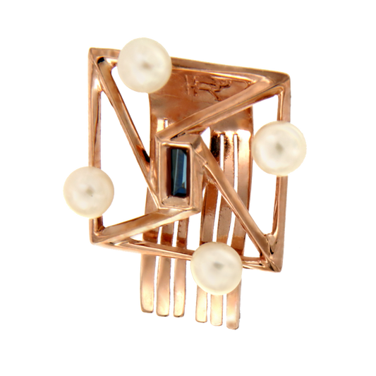 Prendedor de Cabello Lía en Plata 925 y Oro Rosa | Red Prey Jewelry | AnnaMar Atelier