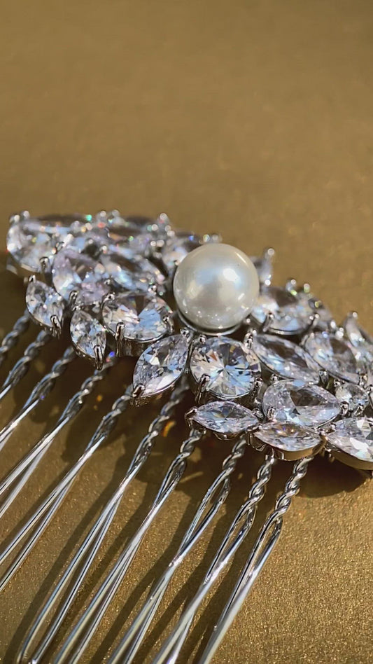 Peineta de Peineta Broche de Perla